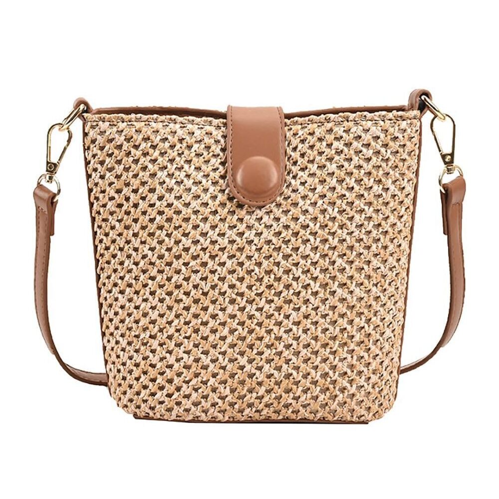 3274 Straw Crossbody Bag Beach Handmade Rattan Shoulder Bags Hand Woven